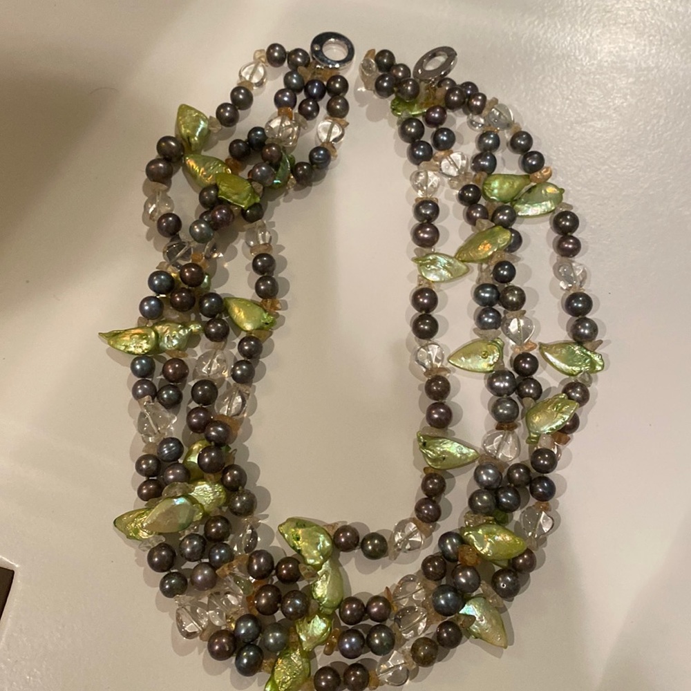 Handmade necklace green